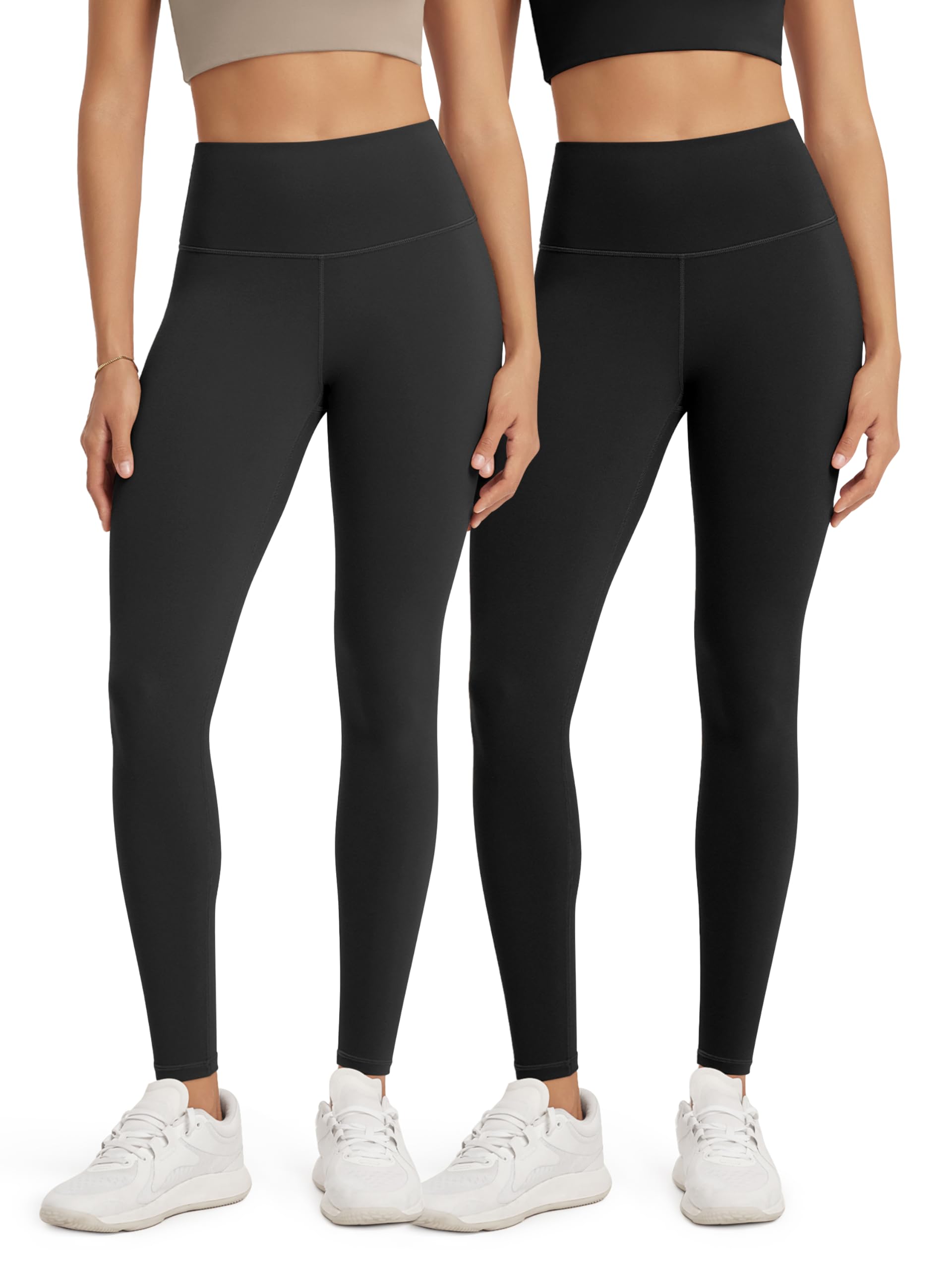 ODODOS Women's High Waist Workout Leggings 2-Pack