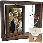 Blueskylnno Memorial Gifts for Loss of Mom.Sympathy Gifts for Loss of Mother. Memorial Picture Frame-360°Rotating. Dual 4x6 Photo Holder for Home. Office.Ideal for Grieving_ Sons/Daughters & Families