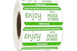 WOOTILE Tamper-Evident Sealed Freshness Labels 1 x 3 inch Tamper Evident Food Package Stickers 500 PCS Food Delivery Stickers- Adhesive Sticker for Safe Food Delivery Food Containers Bags