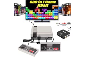 AKARSOLY Retro Game Console,Classic Mini Handheld Vidoe Game Console Built-in 620 Classic Edition Games,HDMI HD and AV Output and Dual Game Controllers