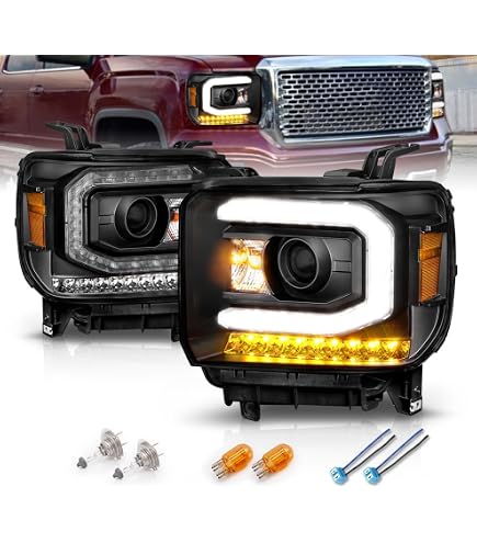 Driver Side Factory Headlight For 2014-2015 GMC Sierra 1500 / 2015-2019 2500 3500HD – Halogen, Chrome - View #2