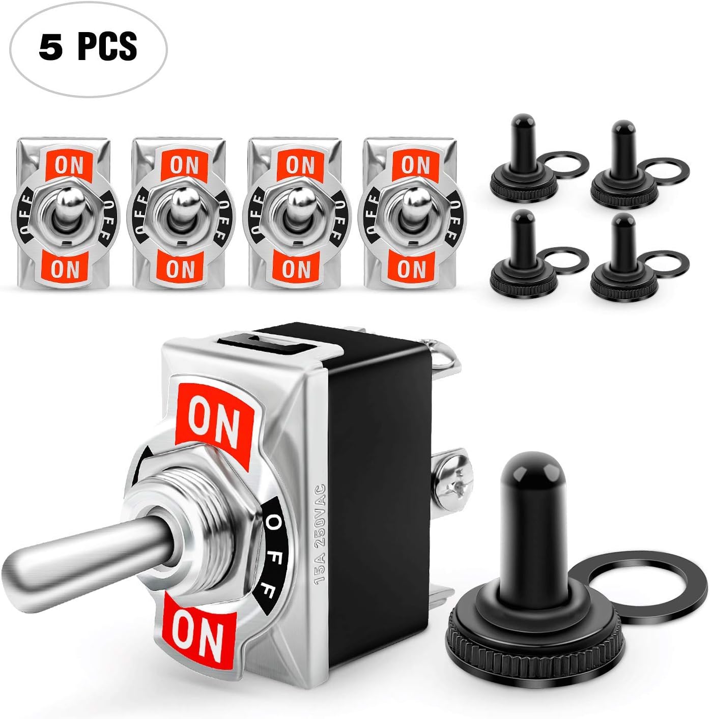 Nilight Resistente, 5 Pack 6Pin Toggle Switch