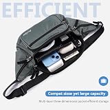 ProCase Bum Bag Waist Fanny Pack 6 Pockets Adjustable Belt Grey L view 3