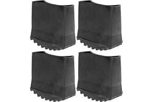 MALUGOGO 4pcs Ladder Leg Caps Rubber Feet Covers Non-Slip Sturdy Ladder Foot Protectors with Thickened Arc