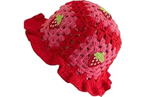 Busnos Crochet Bucket Hats for Women Handmade Hat Cute Foldable Knitted Hats for Women