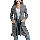 Hello Mello Lounge Cardigan Classic Soft Lightweight Open Front Sweater for Women, Girls