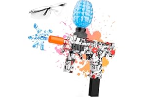 GLIOLMEIT Electric Gel Ball Toy for Orbeez - Automatic Splat Toy with Goggles, Orange