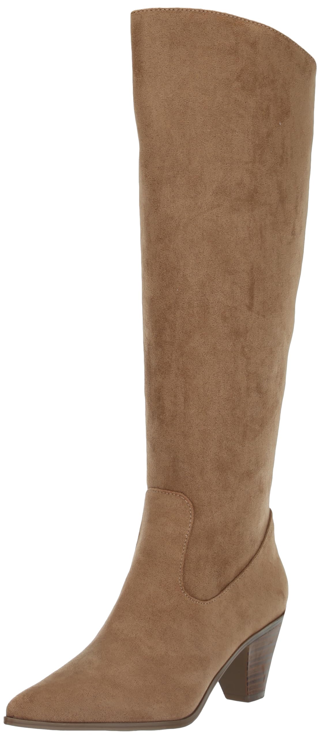 Anne Klein Women's Wei Mid Heel Tall Boot, Dark