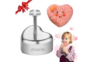 Heart-Shaped Onigiri and Spam Musubi Mold - Stainless Steel Rice Ball Mold - Valentine's Day Gifts for Kids