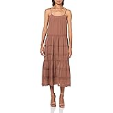 Lucky Brand Women's Sleeveless Pintuck Tiered Maxi Dress