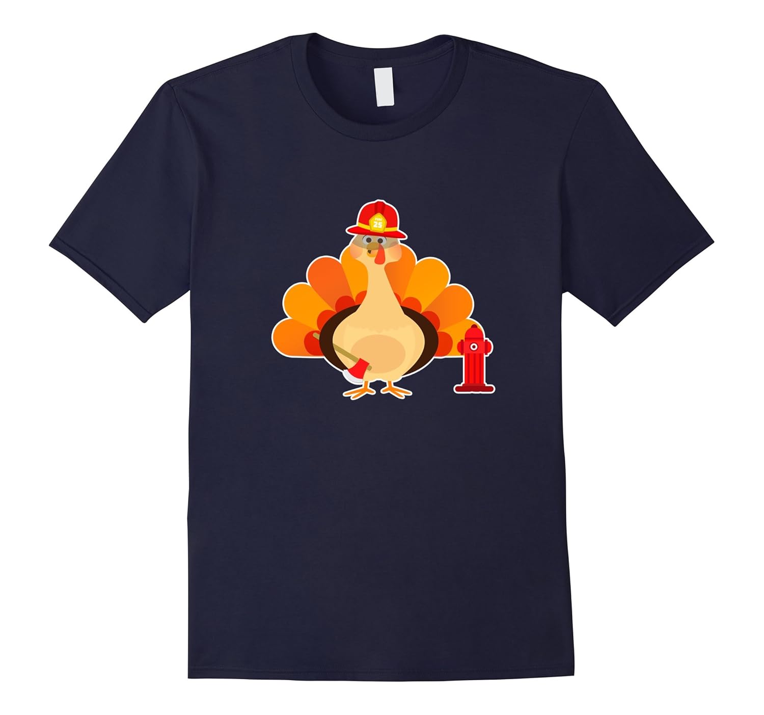 Firefighter Turkey Funny Shirt Thanksgiving Joke-ANZ