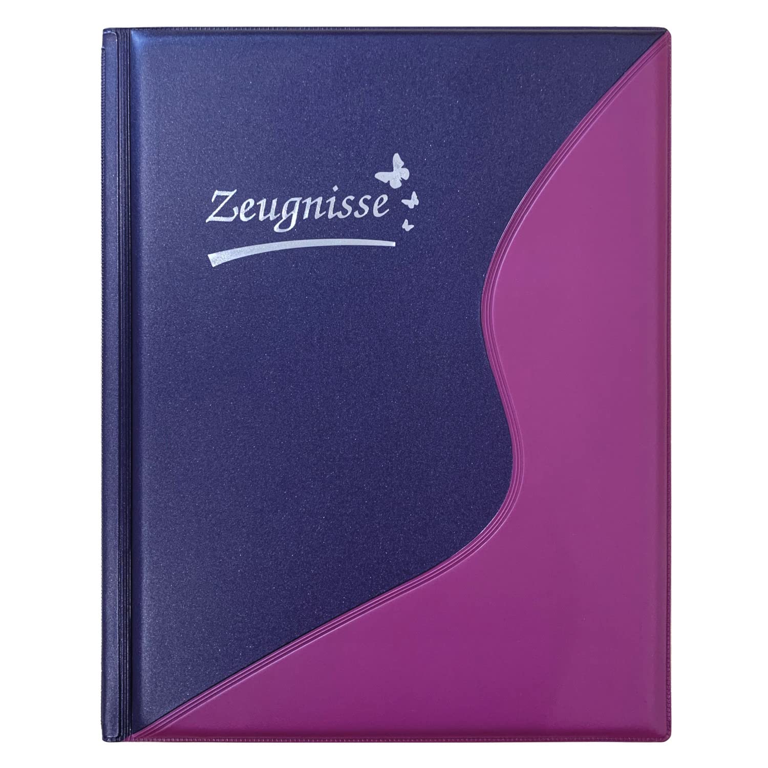 Idena 20102 Certificate Folder DIN A4, 12 Pockets, Indelible, Purple, Document Folder, Pack of 1