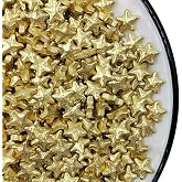 10mm Gold Stars Sprinkles Edible Stars for Cake Decorating Star Cake Decorations Cupcake Toppers Baking Cookie Decorating Ice Cream Toppings