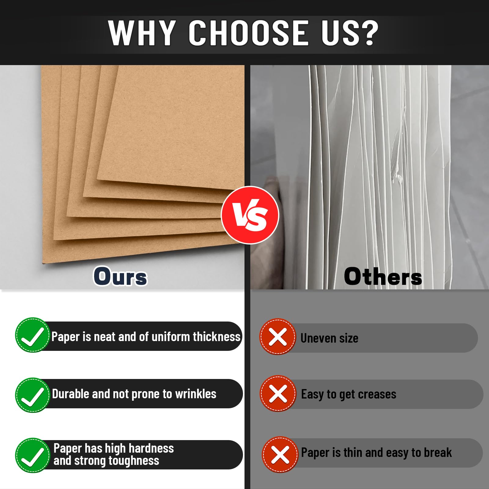 JNENERY 10 Chipboard Sheets 8.5 x 11