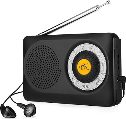 Amazon Yorek Am Fmポータブルラジオ ワイドfm対応高感度受信電池式ラジオ ステレオイヤホン付属する Yk 3 日本語取説付き Yorek ポータブルラジオ