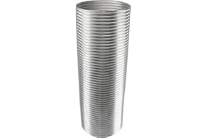 Awoco 8 Inches Diameter x 6 Feet Long Semi-Rigid Flexible Aluminum Duct - Ideal for Kitchen, Bathroom, Range Hood Venting (6 