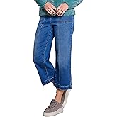 TRU Luxe Womens Fly Front Wide Leg Crop with Front Seams