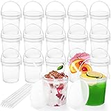 Yopay 15 Pack Plastic Rum Buckets for Drinks, 32OZ