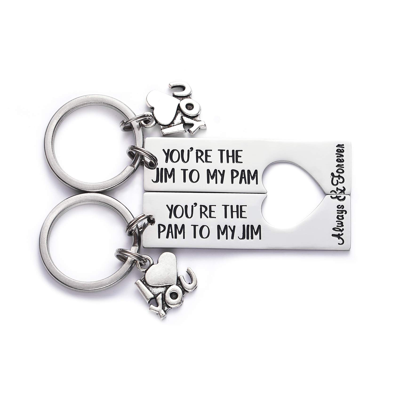 LParkin The Office Keyring You are The Pam to My Jim Keyring Set The Office TV Show Inspired Boyfriend Girlfriend Couples Gift His and Hers Anniversary