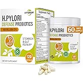 Helicobacter Pylori Defense Probiotics – Formulated with Lactobacillus reuteri, Mastic Gum, and Berberine, 100 Billion CFU, Gastritis, Digestion & Gut Health for Stomach Comfort, Vegan, 120 Capsules.
