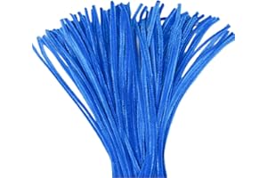 FEATUMAN Lake Blue Pipe Cleaners, 12 Inch Long Pipe Cleaners Craft Supplies, Colorful Pipe Cleaners Pastel for Halloween Decoration, Christmas Day and Valentine’S Day DIY Art Creative Crafts 200 Pcs
