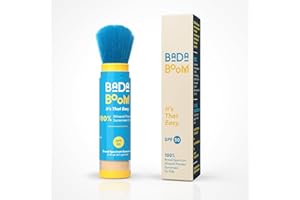 Bada Boom Mineral Translucent Sunscreen Powder, Brush on SPF 50 for Kids and Sensitive Skin