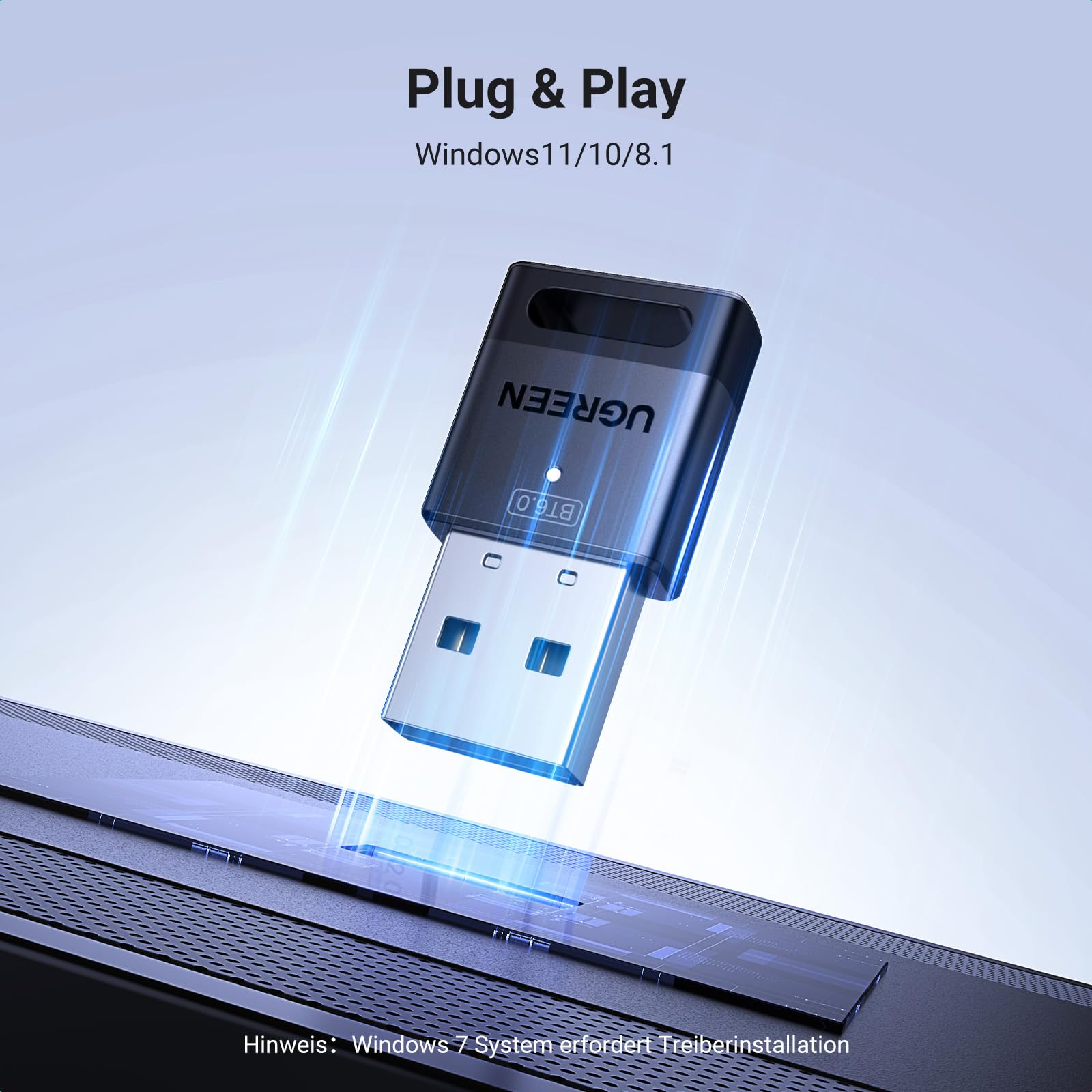 UGREEN Bluetooth 6.0 Adapter Dongle für PC, USB Bluetooth Stick für Maus 5