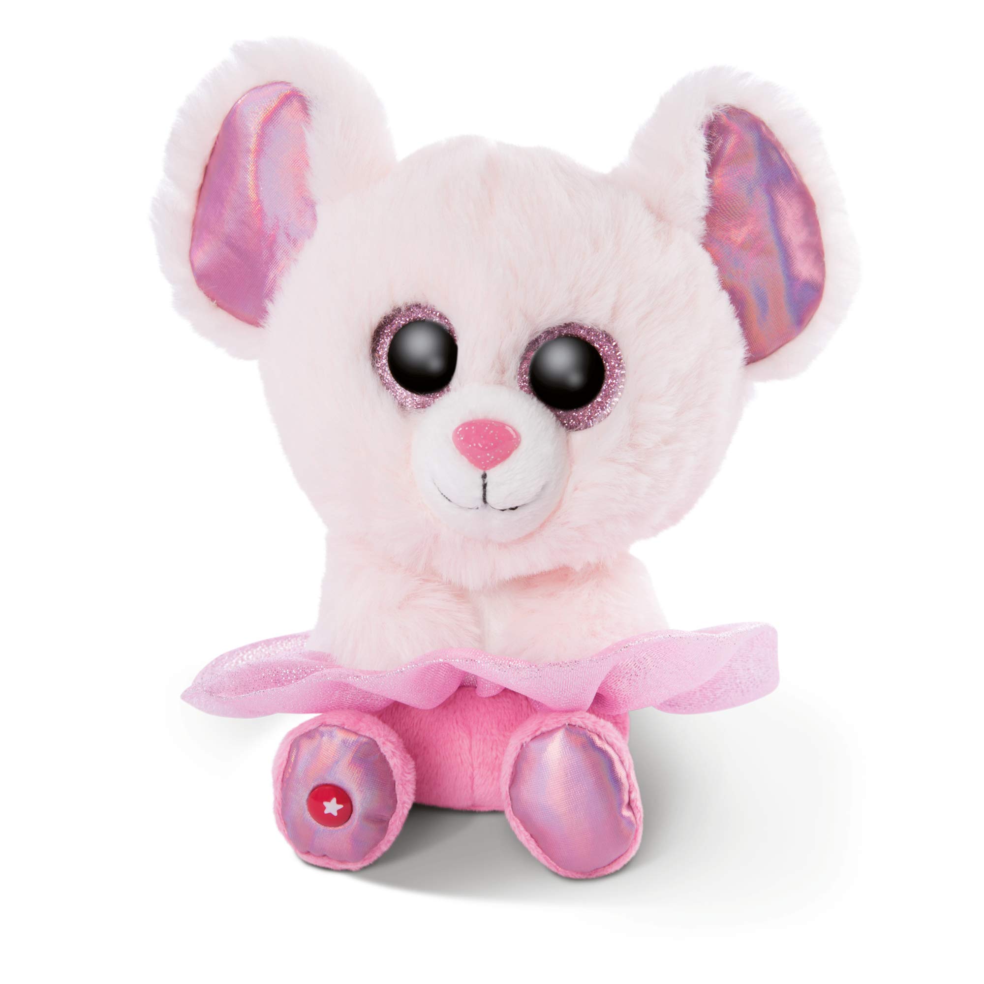 NICI 46865 Glubschis: The Original - Glubschis Ballerina Mouse Yammy 15 cm - Soft Toy Ballerina for Children and Adults from 0 Months – Plush Cuddly Toys with Big Glittery Eyes