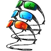 OUKEMAX Polarized Sunglasses Men, Sports Sun Glasses Womens UV400 Protection for Fishing Running Driving