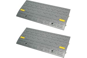 BISupply Curb Ramps for Driveway Ramps for Low Cars, Car Ramps, Motorcycle Ramp, Threshold Ramp, Loading Ramps 4in 2pk