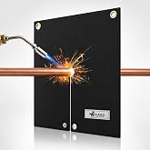 FLASLD Welding Blanket &amp; Heat Shield Mat for Soldering Copper Pipe, 12''x12'' Flame Protector Pad Plumbing Hole Propane Torch