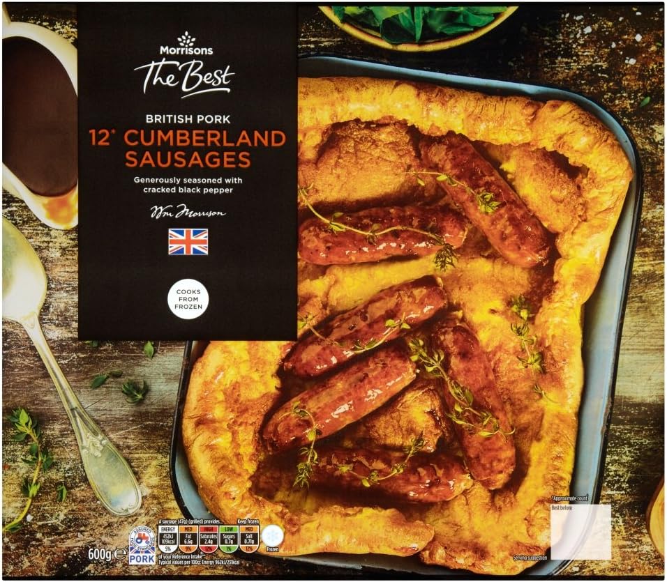Morrisons The Best Cumberland Sausages 600g Frozen Amazon Co Uk Grocery