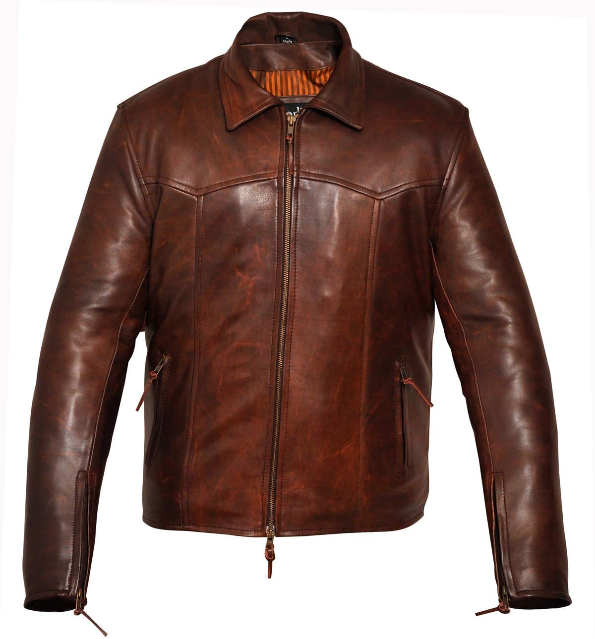 The Wheelman Vintage Brown Leather Jacket - Brown Leather Jackets - Vintage Jackets