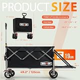 Overmont 300L Folding Trolley Cart - Heavy Duty, All-terrain Wheels view 6