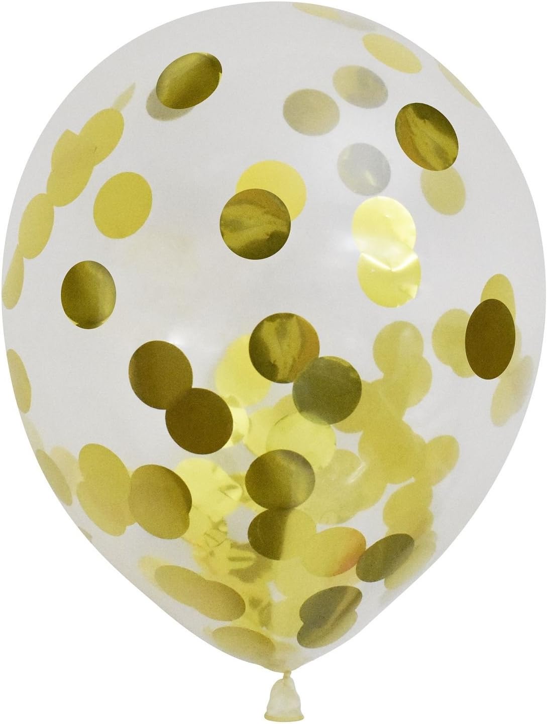 6x 12" Gold Metallic Pre Filled Confetti Balloons Wedding Party Decoration