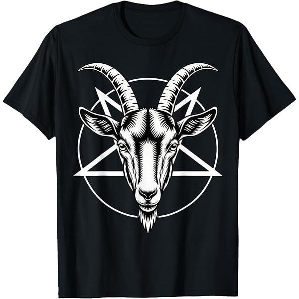 Amazon.com: Satanic Pentagram Occult Baphomet Goat Skull Leviathan