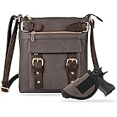 JESSIE & JAMES 2 Toned Belt Concealed Carry Crossbody Bag with Lock and Key
