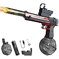 Tcxomino Super Electric Water Gun for Adults Kids with Muzzle Flash & Recoil Effect, Powerful 425CC High Capacity Automatic Squirt Guns Up to 32 FT Range for Swimming Pool Party Beach Outdoor Activity