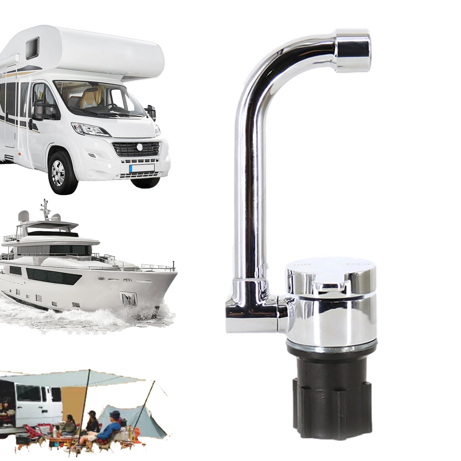 Mua 360 Degree Rotating RV Faucet | Space Saving Brass Faucet Folding ...