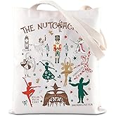 ENSIANTH Musical Inspired Tote Bag Sugar Plum Fairy Lover Gift Ballet Ballerina Shoulder Bag Ballet Recital Dance Gifts (Ballet flower bag)