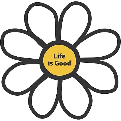 Life is Good. Die Cut Sticker Daisy LiG - Cloud White