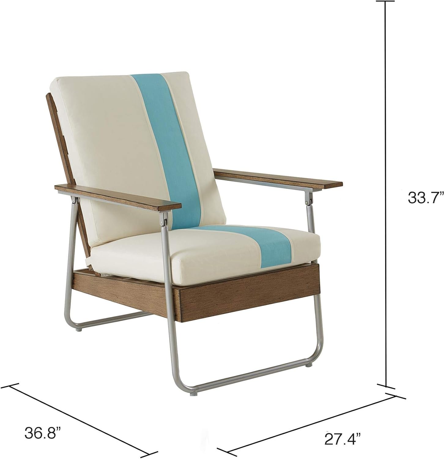 Novogratz 88066WTQ1E Poolside Lila Outdoor Lounge Chair, Turquoise : Garden & Outdoor