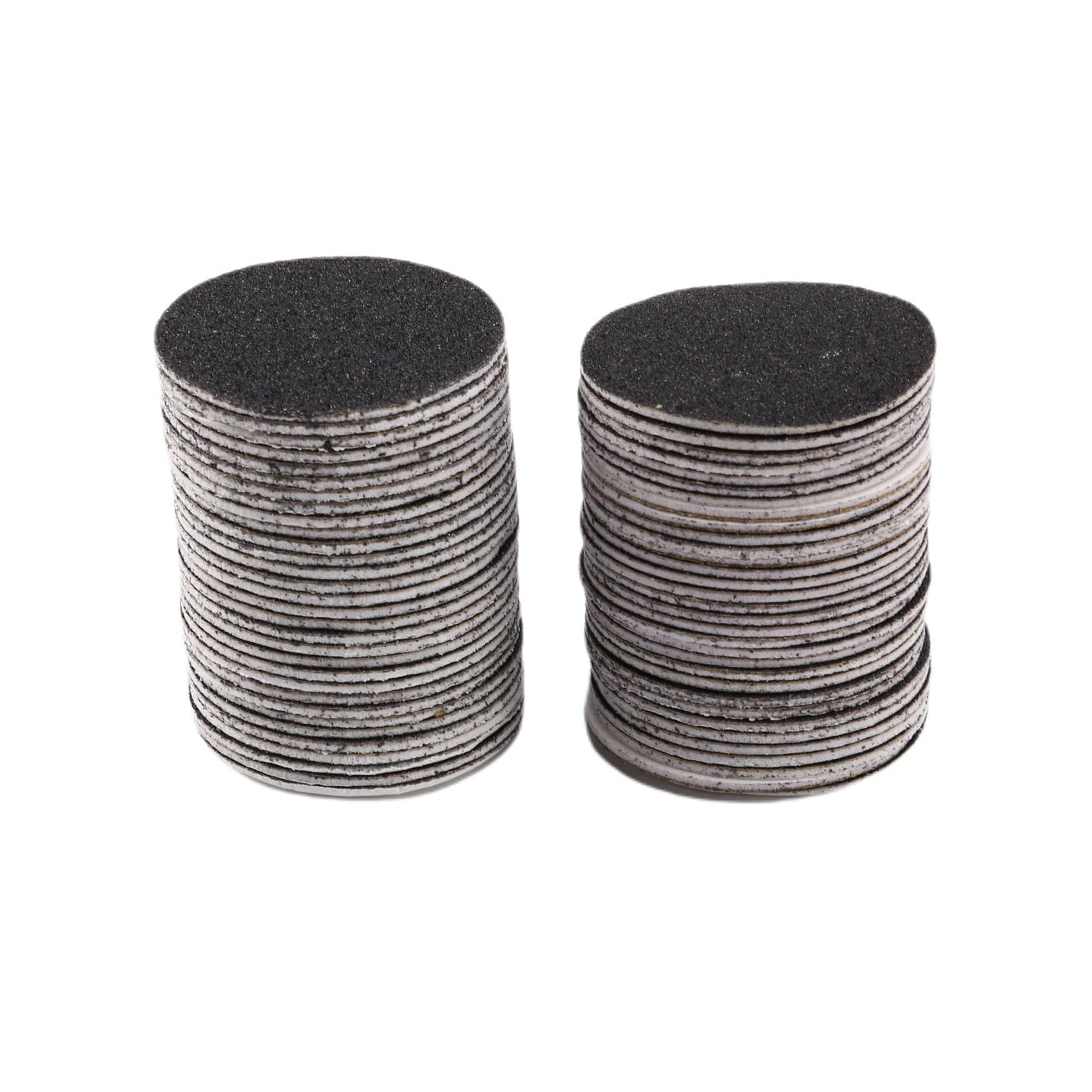 Falygda 60pcs Replacement Sandpaper Discs Pad (Regular Coarse 100 Grit) for Electric Foot File Callus Remover Pedicure Tool, Black