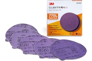 3M Cubitron II 87337 Stikit Disc, 5" Ceramic Alumina Abrasive, Purple, Compatible with Angle Grinder, Die Grinder