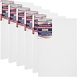 US Art Supply 16 X 20 Inch Professional Quality Acid-Free Stretched Canvas 6-Pack - 3/4 Profile 12 Ounce Primed Gesso - (1 Full Case of 6 Single Canvases) &hellip;