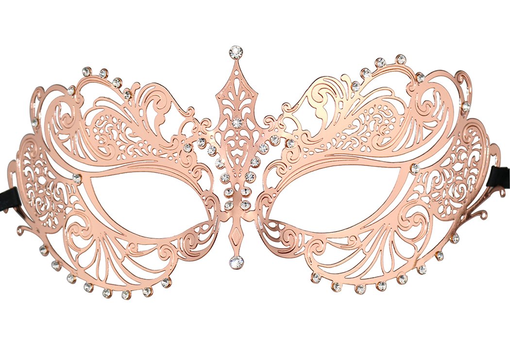 Thmyo Couple's Masquerade Mask,Metal Mask Set Venetian Costumes Mardi Gras Prom Mask