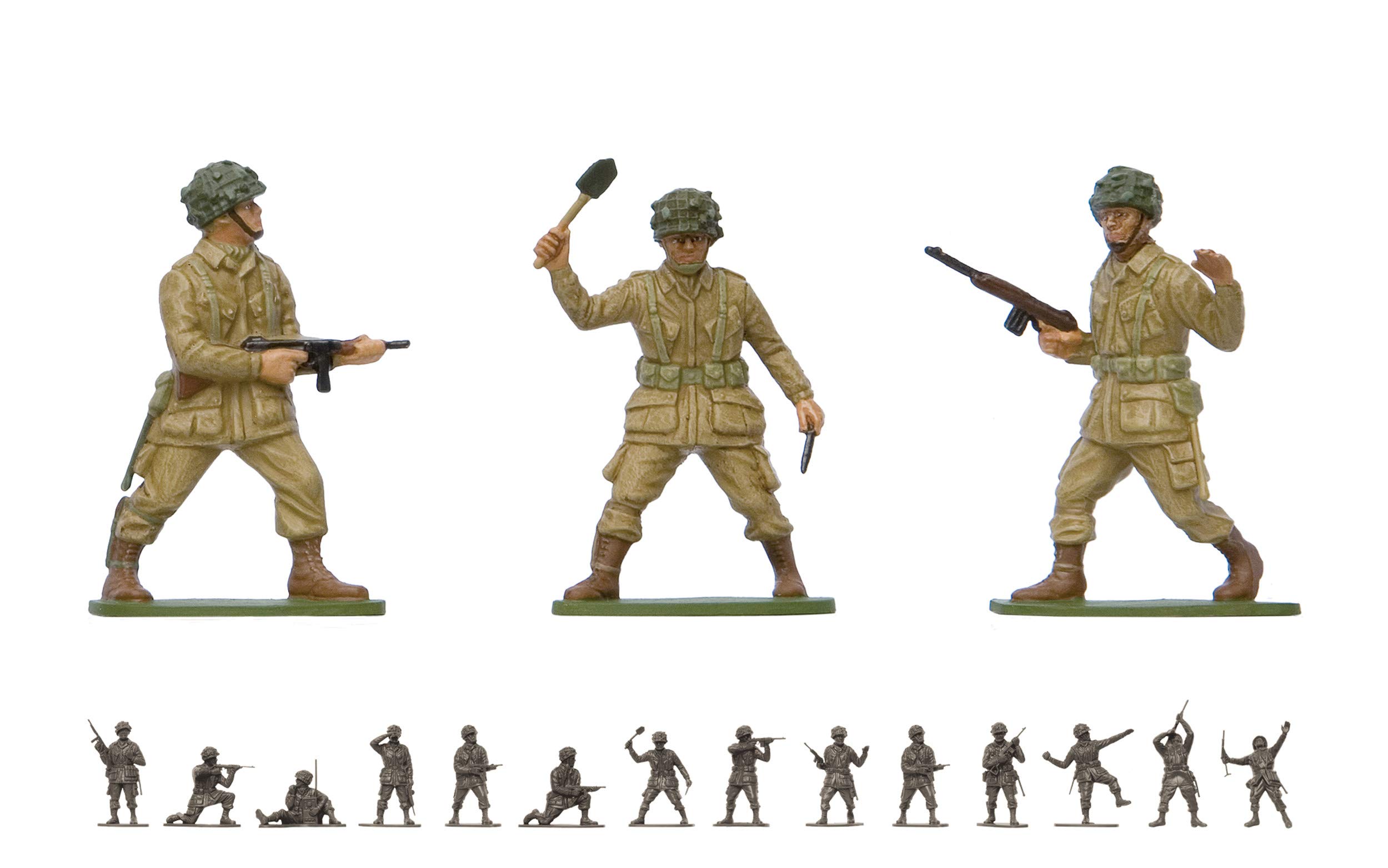 Airfix Model Figures Set - A02711V WWII U.S. Paratroops - Model Building Kit Accessories, Plastic Model Kits for Adults & Children 8+, Set Includes 14 Unpainted Figures - Accessory for Dioramas — image 1