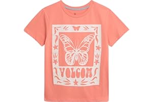 Volcom Girls Shirts - Casual Crewneck Short Sleeve Graphic Tee Trendy Tops - Breathable Girls Summer Clothes