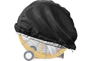 LSongSKY Industrial Fan Cover 42 inches,Waterproof&Dustproof Cover Suitable for 42" High Velocity Industrial Belt Drive Barrel Fan, Heavy Duty Outdoor Floor Fan Cover,47"W x 21.5"D x 46"H inches,Black