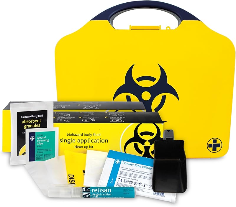 Reliance Medical Biohazard Body Fluid Clean-Up Kit 2 Applications Boxed